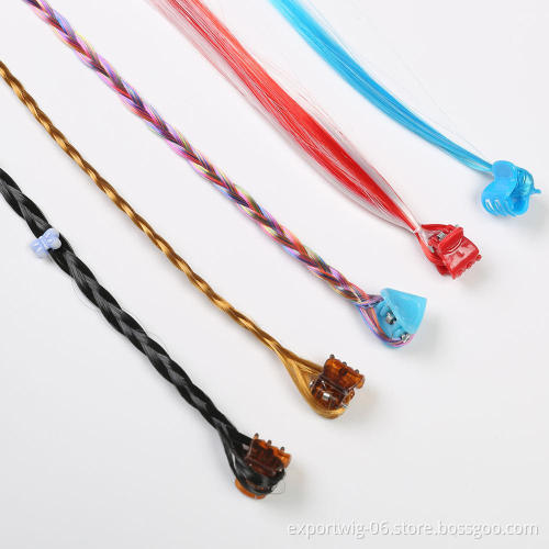 Fashion Kids Hair Accessories Crab Claw Clip in Synthetic Hair Extensions Clip in Braided Extensions Hair